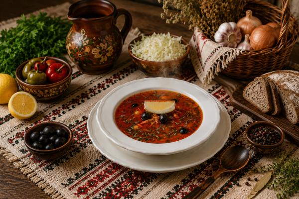 Zuppa con Salumi e Cetrioli